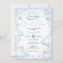 Search for elegant glitter baby shower invitations Snowflakes