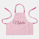 Search for pink monogram aprons For kids