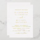 Search for foil elegant wedding invitations Typography