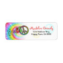 Search for peace sign return address labels Sixties
