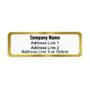 Search for gold text return address labels Elegant