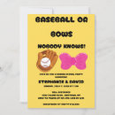 Search for baseball or bows gender reveal invitations Boy or girl