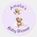 Search for lavender baby shower stickers Teddy bear