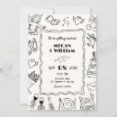 Search for fun wedding invitations Hand drawn