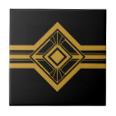 Search for black gold art deco tiles Vintage