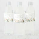 Search for bridal shower water bottle labels Wildflower