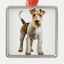 Search for wire fox terrier christmas tree decorations Dog