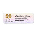 Search for elegant birthday party return address labels 50 years old