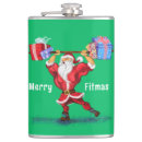 Search for funny christmas flasks Santa