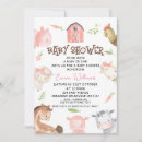 Search for farm baby girl shower invitations Modern