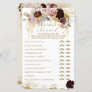 Search for burgundy floral bridal shower games Elegant