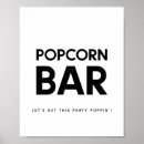 Search for popcorn bar signs Black and white