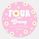 Search for groovy flower stickers Birthday party