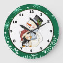 Search for holiday snowman clocks Cartoon