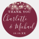 Search for string lights wedding stickers Thank you
