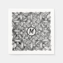 Search for monogrammed beverage napkins Black