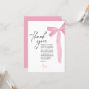 Search for pink bow thank you cards Chic