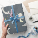 Search for night sky wrapping paper Moon and stars