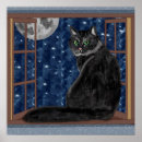 Search for black cat moon stars posters Sky