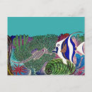 Search for coral reef life postcards Fish