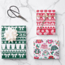 Search for pink green christmas wrapping paper Red