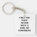 Search for confidence key rings Bold typography