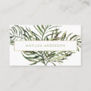 Search for palm leaf business cards Tropical