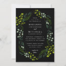Search for black and sage wedding invitations Botanical
