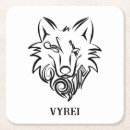 Search for black wolf coasters Black and white