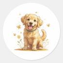 Search for golden retriever puppy stickers Animal illustration