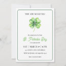 Search for luck invitations Four leaf clover