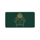 Search for address labels floral weddings Gold