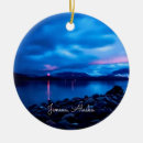 Search for clouds round christmas tree decorations Sunset