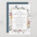 Search for dusty blue and mauve wedding invitations Watercolor floral