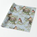 Search for bird nest wrapping paper Blue