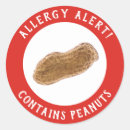 Search for peanut warning stickers Allergy alert