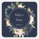 Search for blush navy blue wedding stickers Thank you