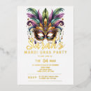 Search for fat tuesday invitations Modern