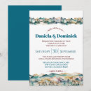 Search for teal and orange wedding invitations Watercolor
