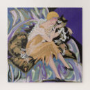 Search for vintage art deco puzzles Woman