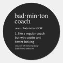 Search for funny badminton stickers Old smash hand