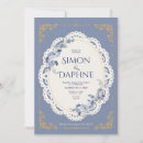 Search for floral lace invitations Blue
