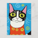Search for whimsical cat postcards Kitten