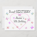 Search for butterfly sweet 16 invitations Pink