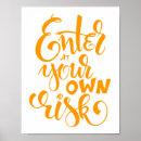 Search for enter at own risk posters Halloween