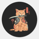 Search for samurai cat stickers Japanese