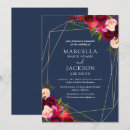 Search for burgundy and navy wedding invitations Boho