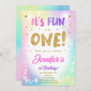Search for colourful 1st birthday invitations Baby girl