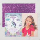 Search for purple and blue invitations Unicorn