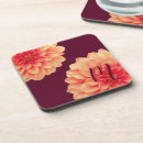 Search for dahlia flower coasters Elegant